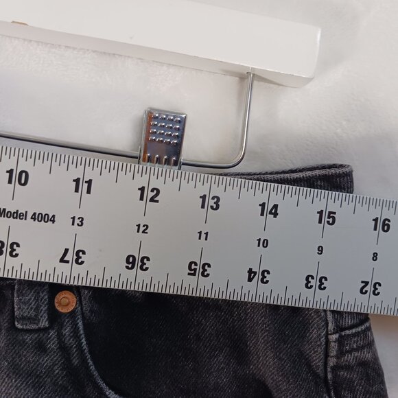 Garage Denim, Mom High Rise, Black, Distressed, Denim Shorts, Size 29, Grunge - Picture 11 of 15